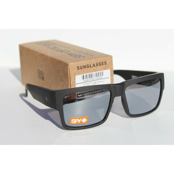 SPY OPTICS Cyrus SOSI Sunglasses Matte Black/Gray Silver Spectra Mirror NEW - Picture 8 of 8